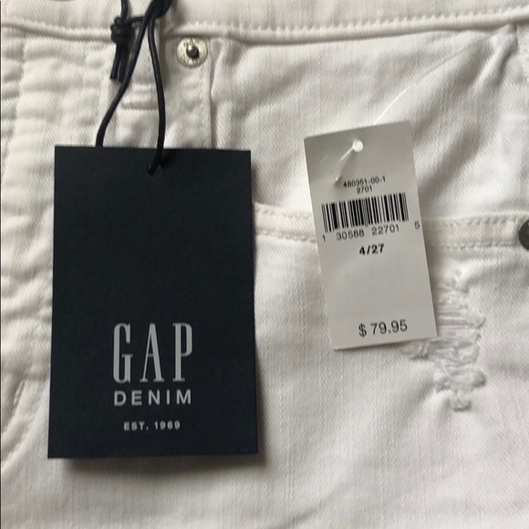 White Gap jeans Distressed - Picture 3 of 4